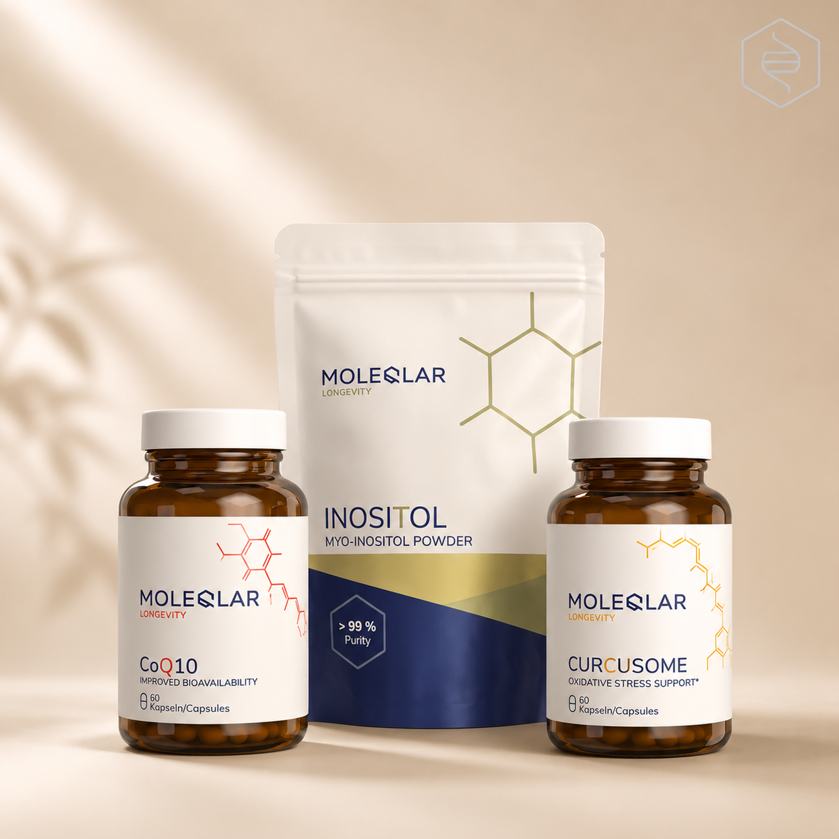 MOLEQLAR BUNDLES - PMOS (CoQ10 + Curcumine + Inositol)