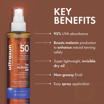 Ultrasun- Tan Activator Spray SPF50+
