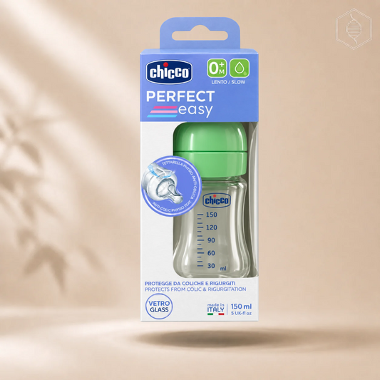 Chicco - Biberon perfect easy jeshile 0m+ (150ml qelq)