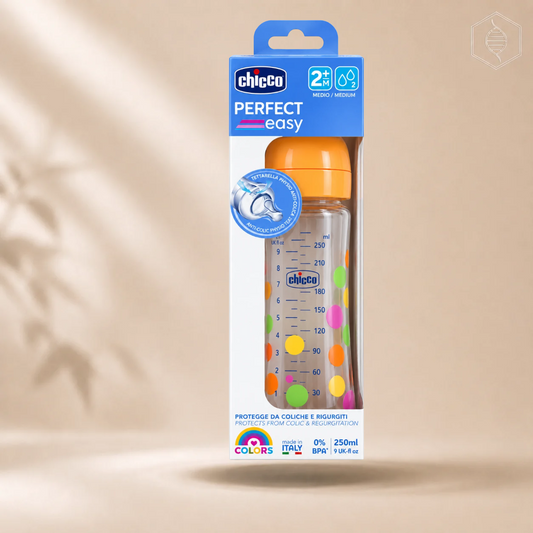 Chicco - Biberon perfect easy 2m+ (250ml portokalli)