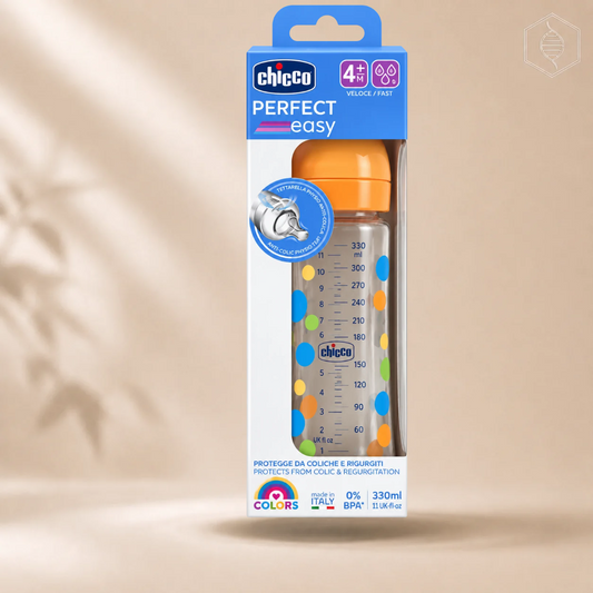 Chicco - Biberon perfect easy 4m+ (330ml portokalli)