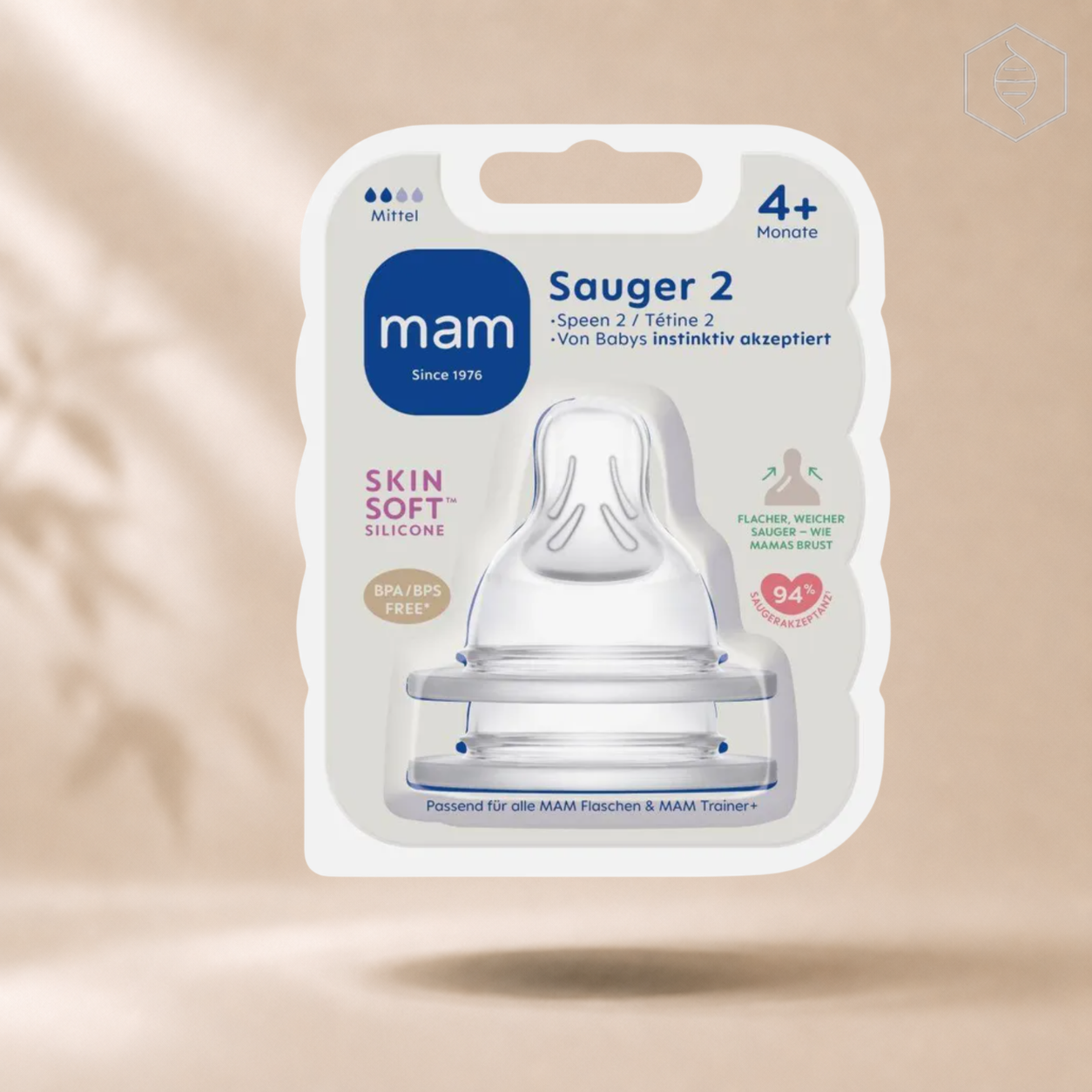 MAM - Kokë Silikoni për Biberon (Muaj 4+)